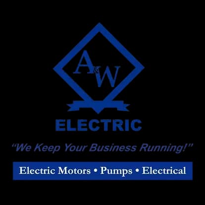 A&W Electric, Inc. logo, electric motor repair