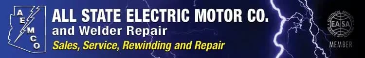 All State Electric Motor Co. and Water Repair logo, electric motor repair