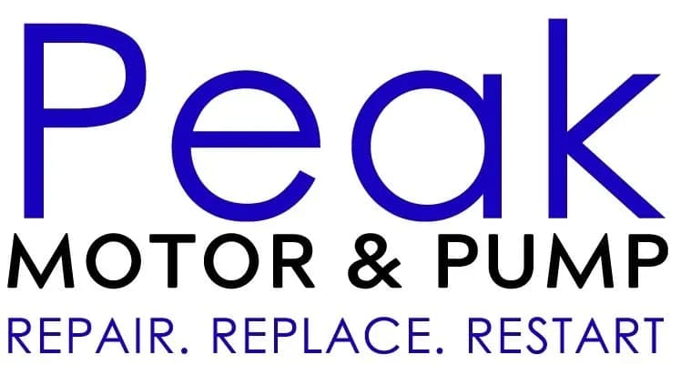 Peak Motor & Pump logo, electric motor repair