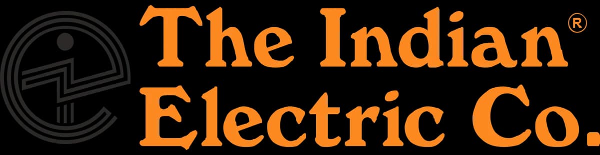 The Indian Electric Co. logo, electric motor repair