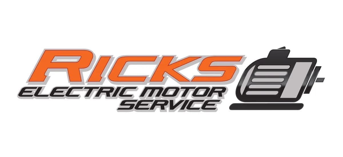 Rick's Electric Motor Service logo, electric motor repair