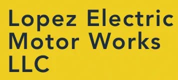 Lopez Electric Motor Works LLC logo, electric motor repair