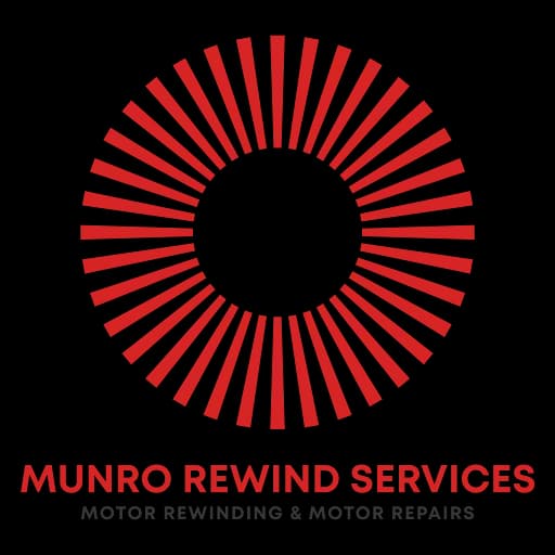 Munro Rewind Service logo, electric motor repair