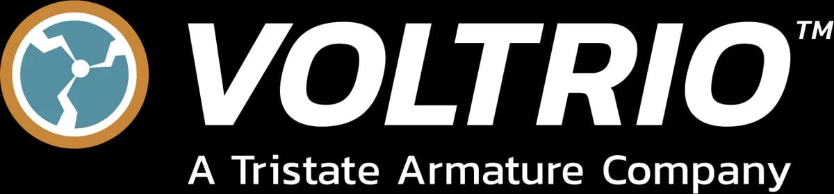 Voltrio logo, electric motor repair