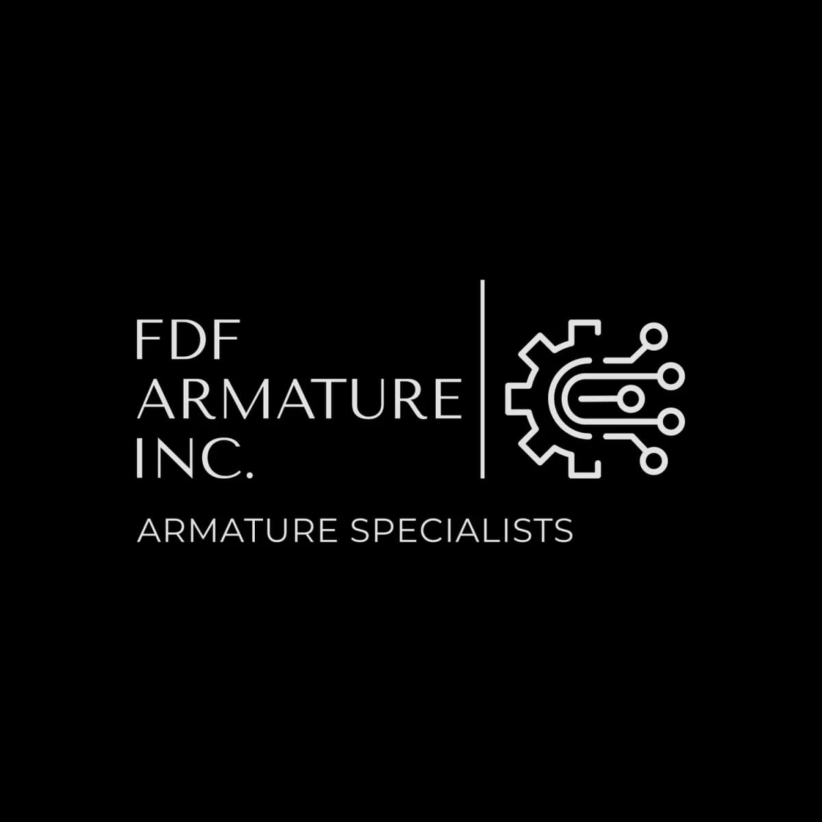 F.D.F. Armature Inc. logo, electric motor repair